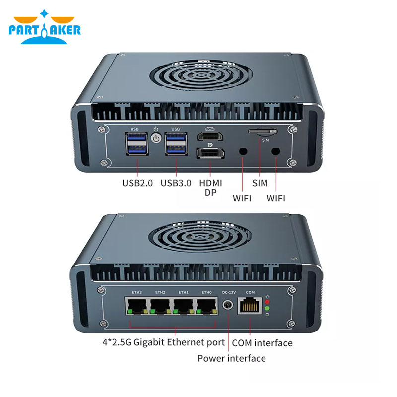Pfsense Firewall Router 2.5G 4 I226 - Intel I3-1115G4 Lüfterloser Mini-PC-Firewall-Router der 12.