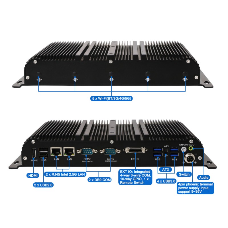 Robuster lüfterloser Industrie – Fanless Industrial Pc Rs485 Core I7 Bewertung und Preis